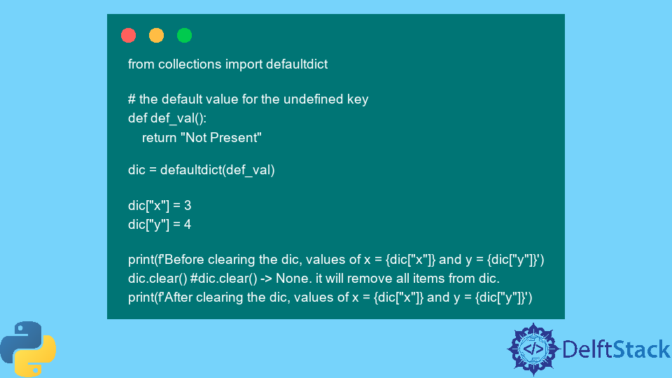 Use of defaultdict in Python