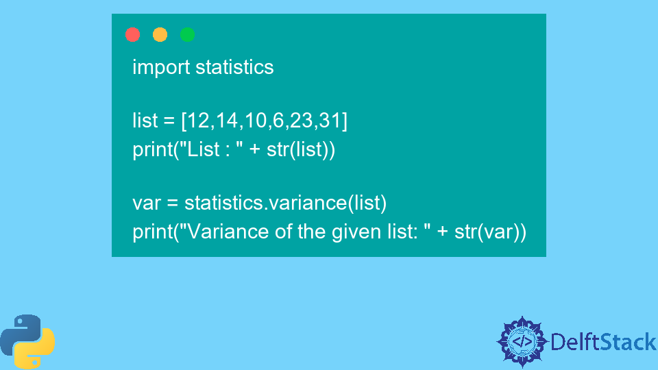 Calculate Variance in Python