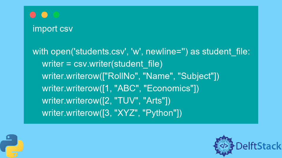 Write List to CSV in Python