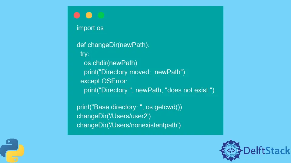 Alterar directório de trabalho em Python