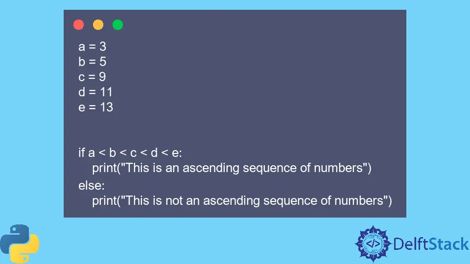 Verkettung von Vergleichsoperatoren in Python