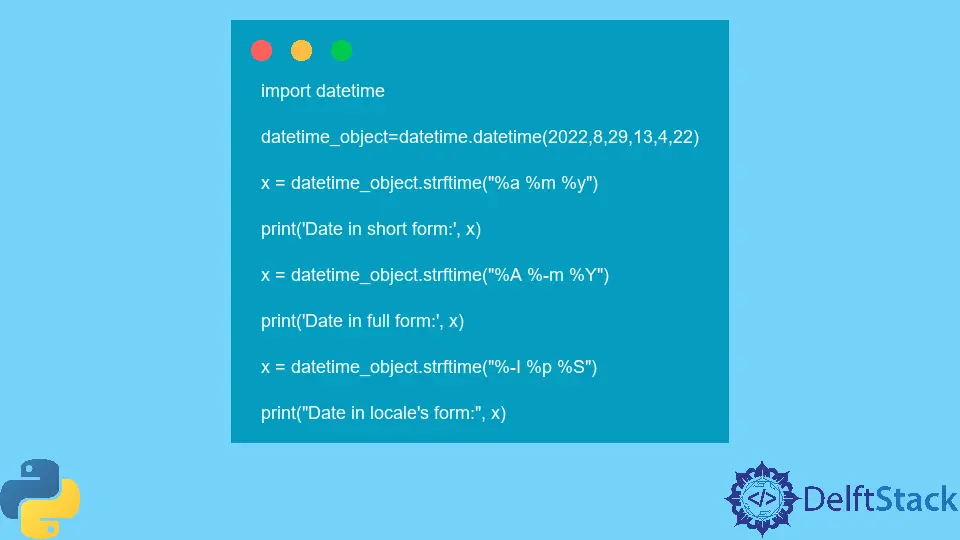 Python datetime.strftime() Method