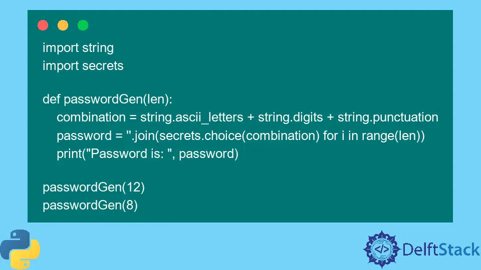 Generar contraseña en Python