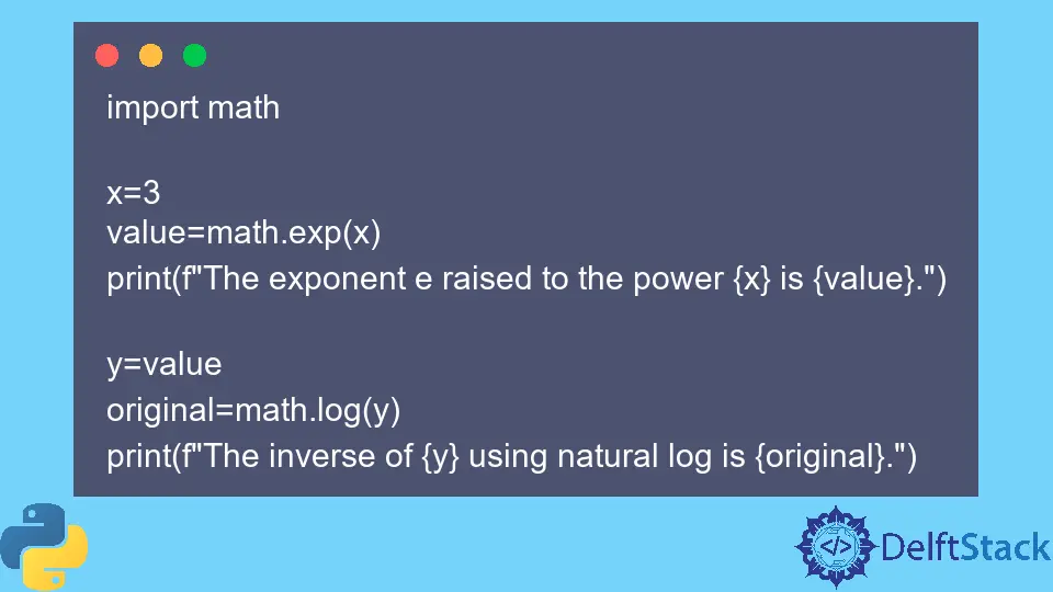 Python math.exp() Method