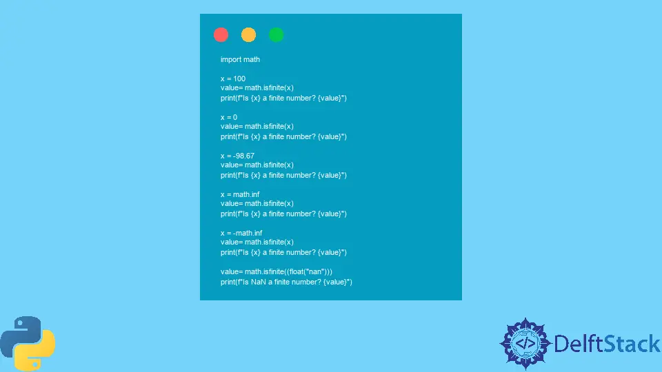 Python math.isfinite() Method