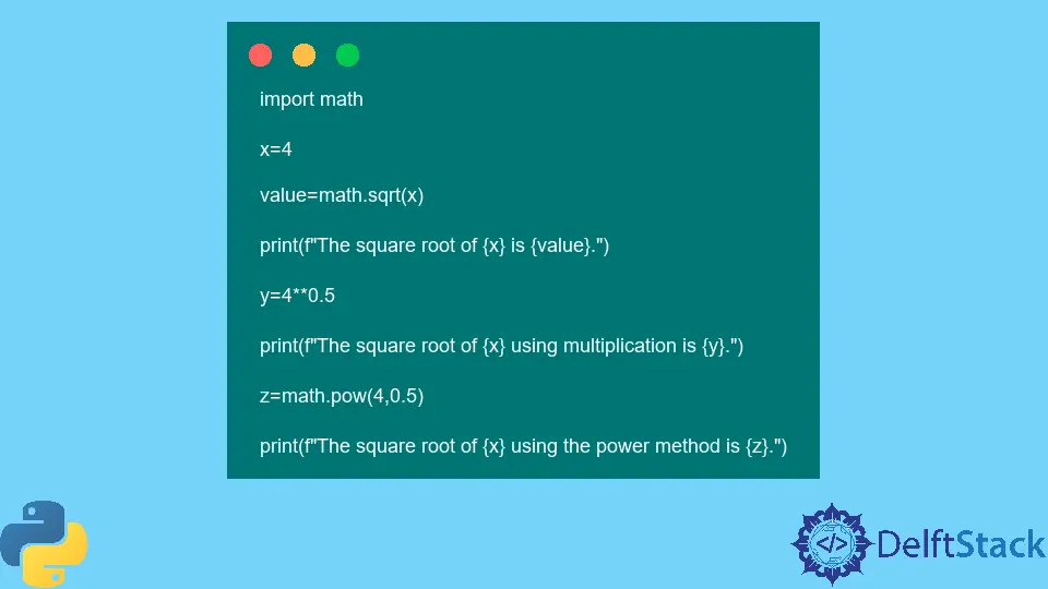 Python math.sqrt() Method