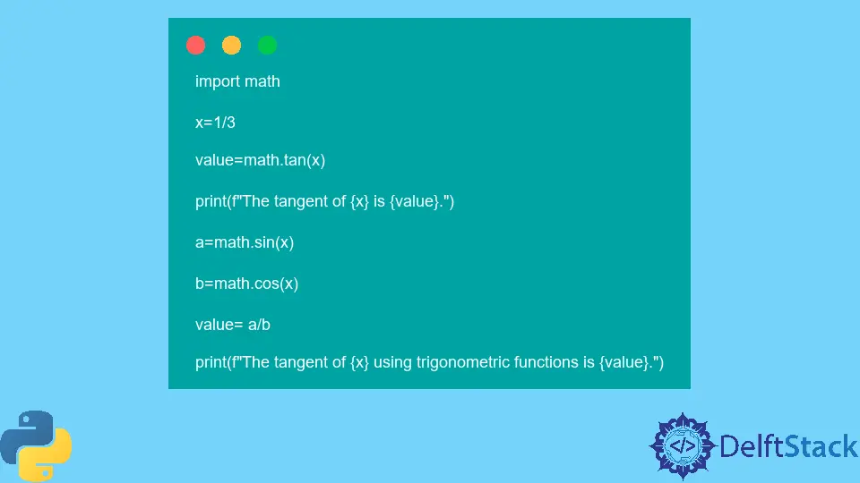 Python math.tan() Method