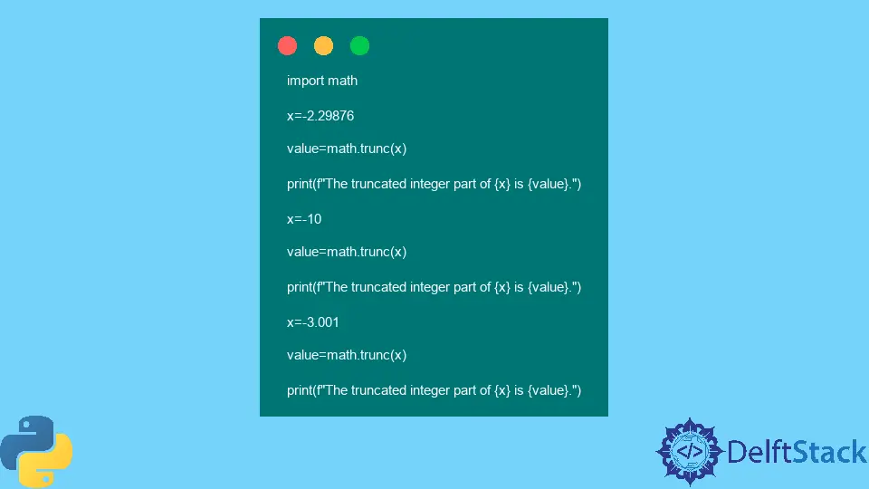 Python math.trunc() Method