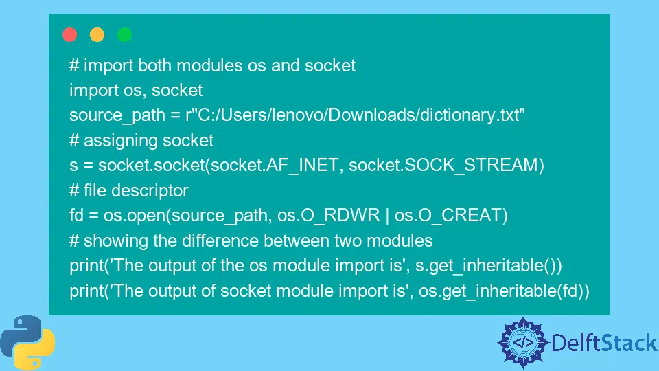 Python os.get_inheritable Method