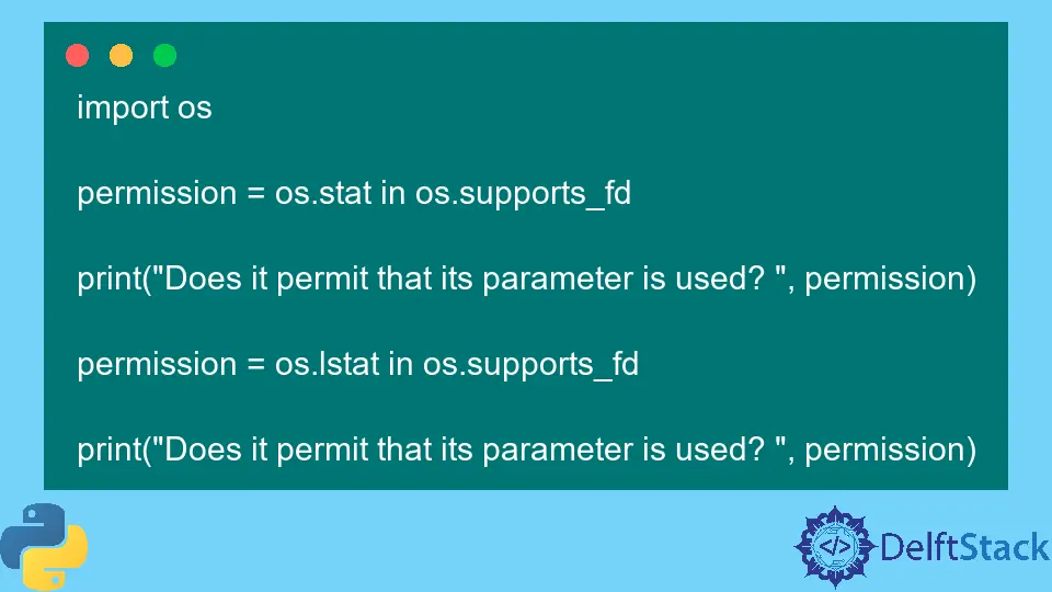 Python os.supports_fd Method