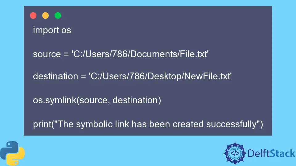 Python os.symlink() Method