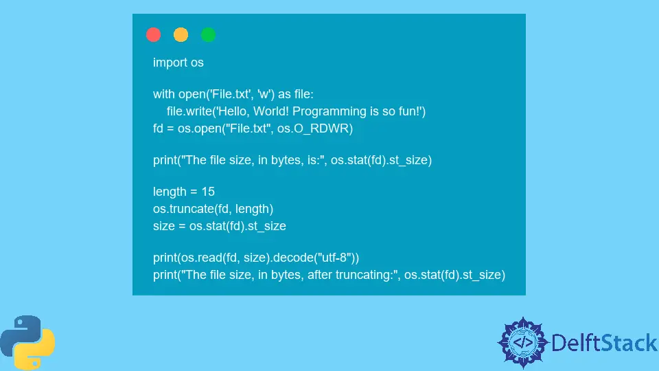 Python os.truncate() Method