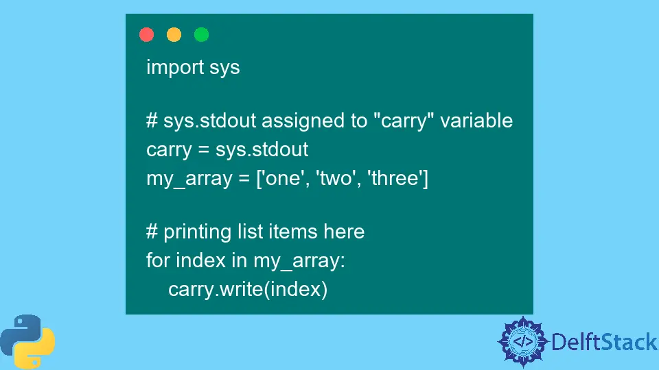 Python sys.stdout Method