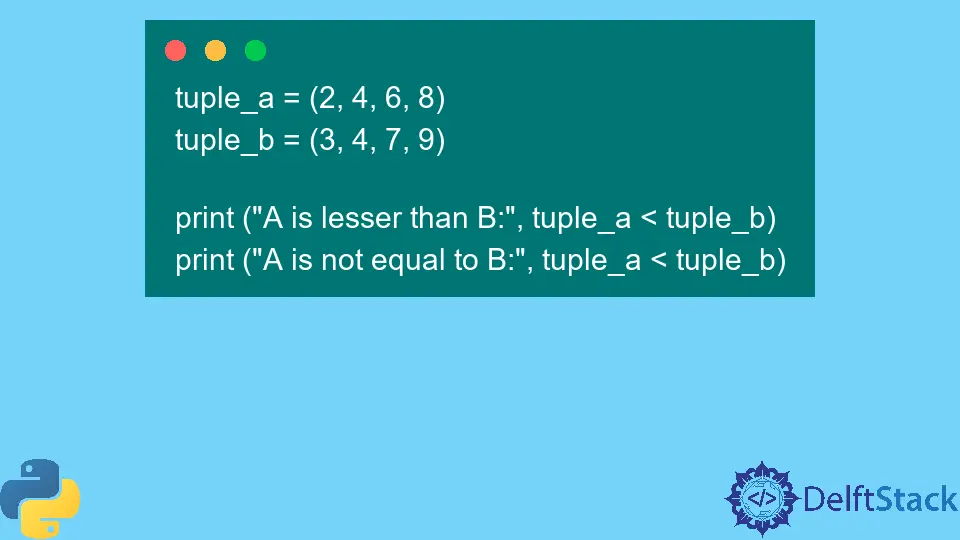 Comparación de la tupla Python