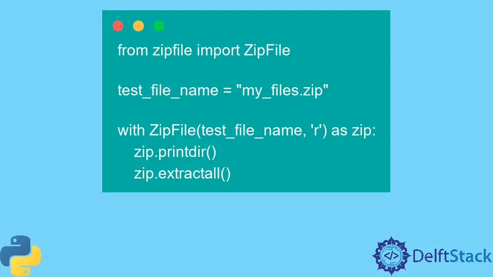 Decomprimere i file in Python