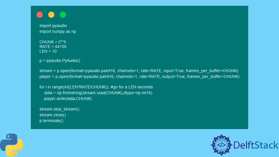 Procesamiento de audio en tiempo real en Python