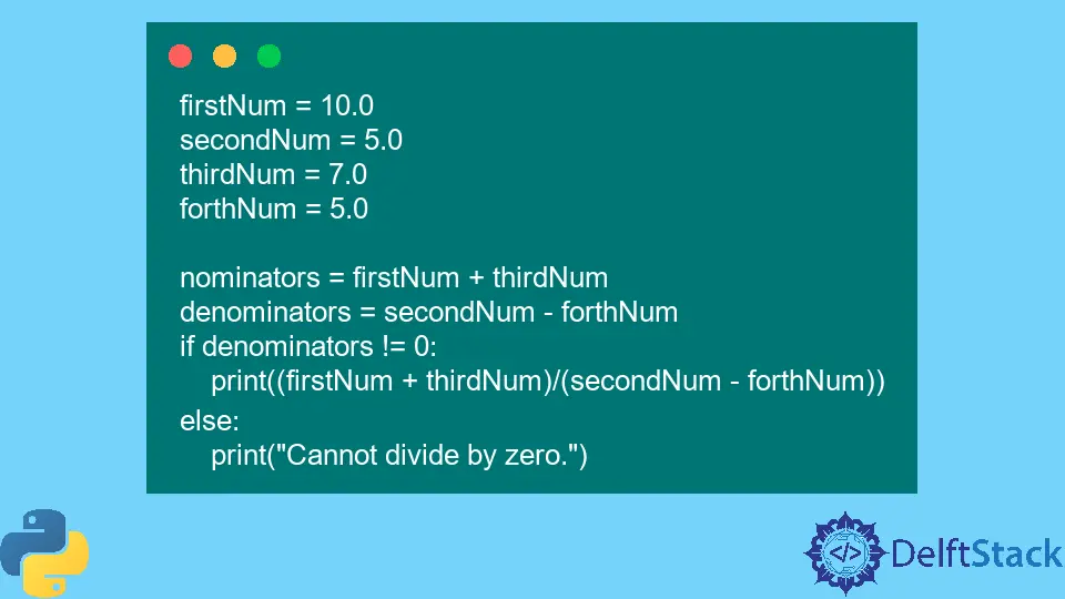 ZeroDivisionError: Float-Division durch Null in Python