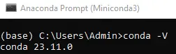 anaconda check python version - output 1
