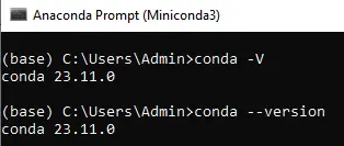 anaconda check python version - output 2