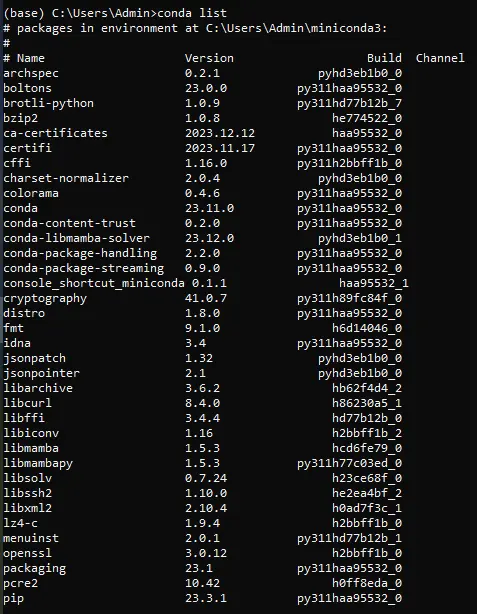 anaconda check python version - output 4