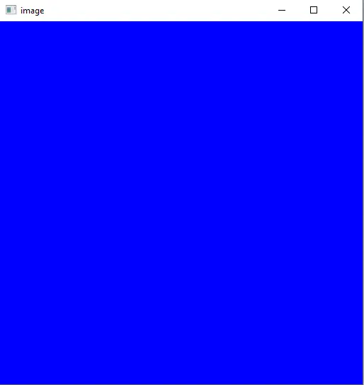 image bleue utilisant numpy