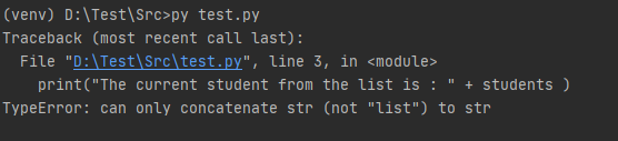 can only concatenate str to str in Python