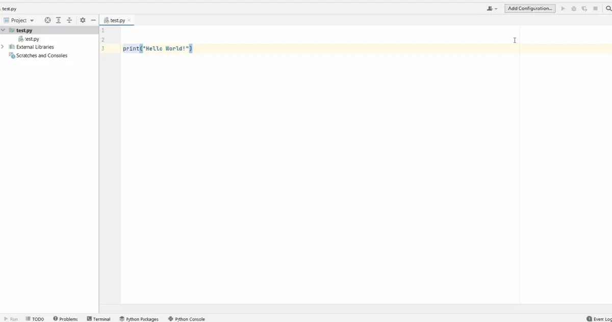 no se puede ejecutar el programa en pycharm después de la configuración