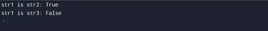 Compare Strings in Python - Output 5