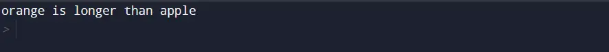 Compare Strings in Python - Output 6