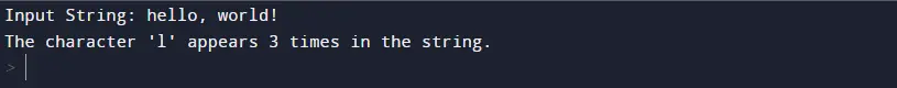 count the occurences of a character in a string in python - output 3