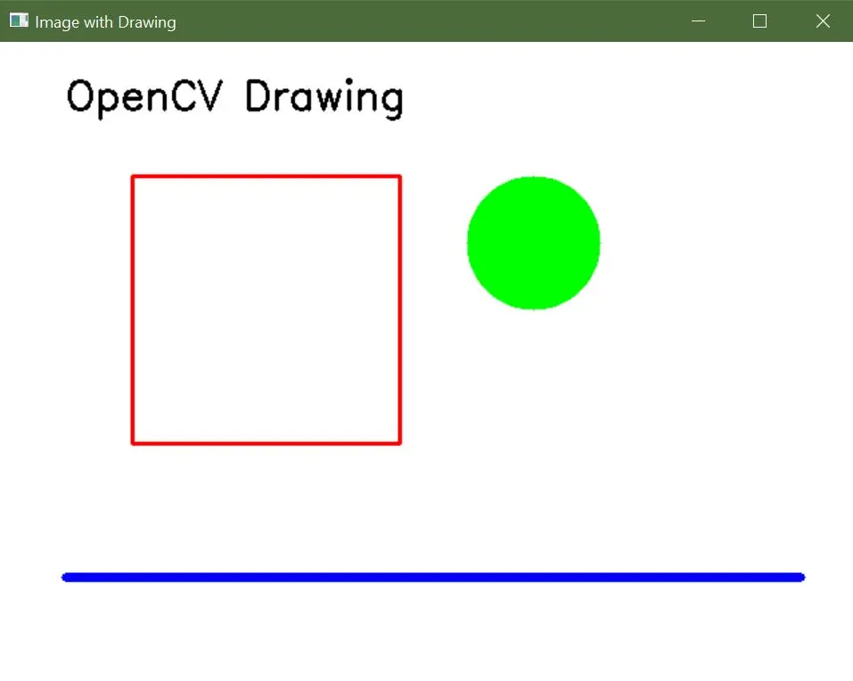 créer des images vierges avec des fonctions de dessin dans opencv