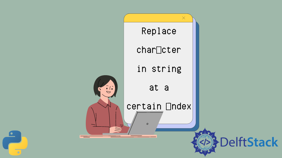Substitua o caractere na string no índice em Python