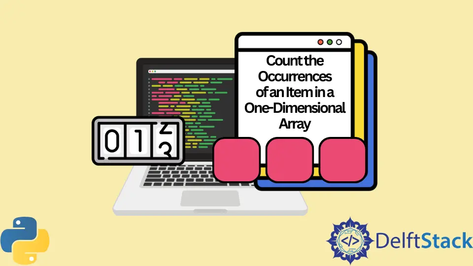 Cómo contar las ocurrencias de un elemento en un array unidimensional en Python