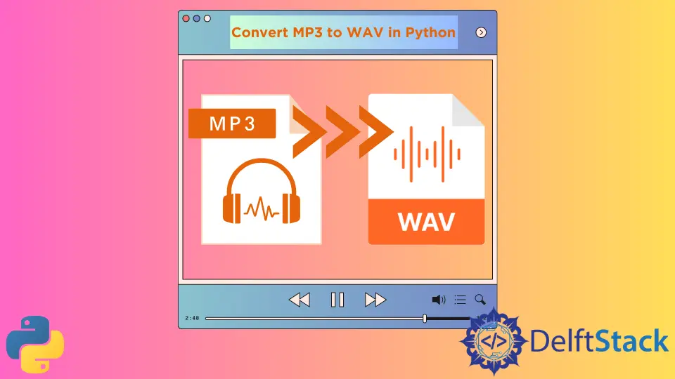 Konvertieren Sie MP3 in WAV in Python