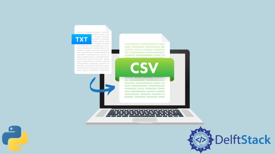 Verdeckte Textdatei in CSV in Python