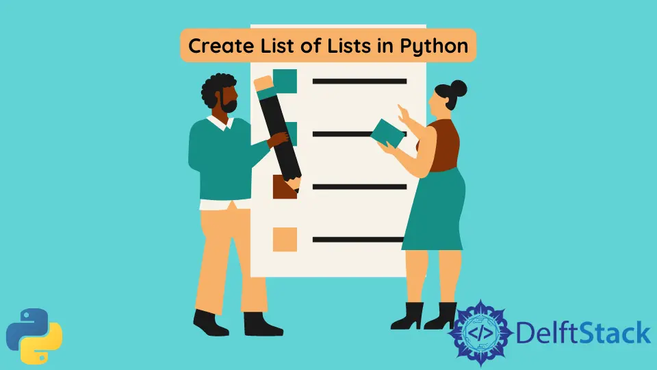 Crea una lista di liste in Python