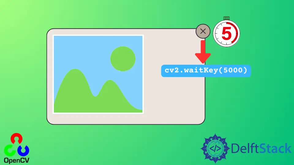 Usando la función waitKey en OpenCV
