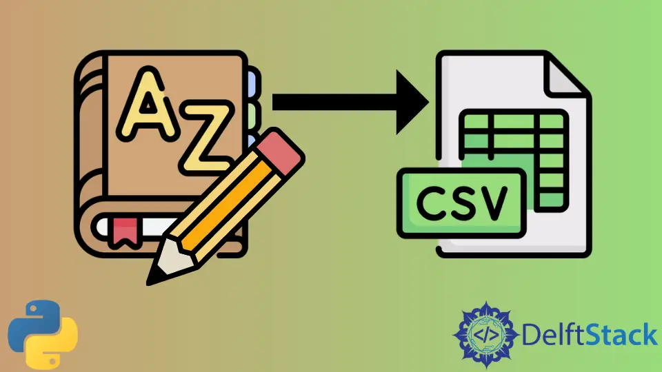 Escribir diccionario en CSV en Python