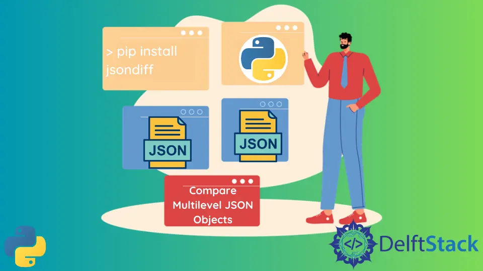 Python compara objetos JSON multinivel usando JSON Diff
