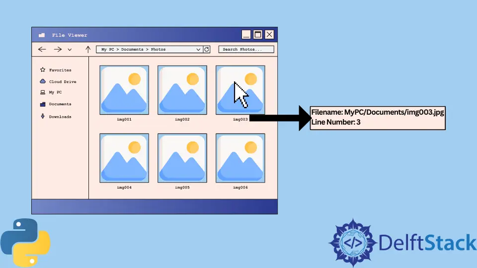 How to Get the Filename and a Line Number in Python