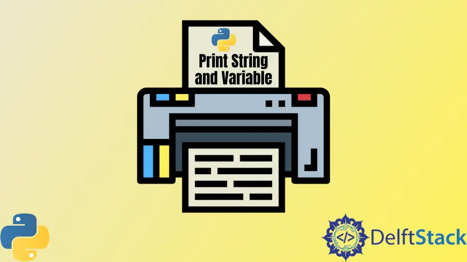 Stampa stringa e variabile in Python