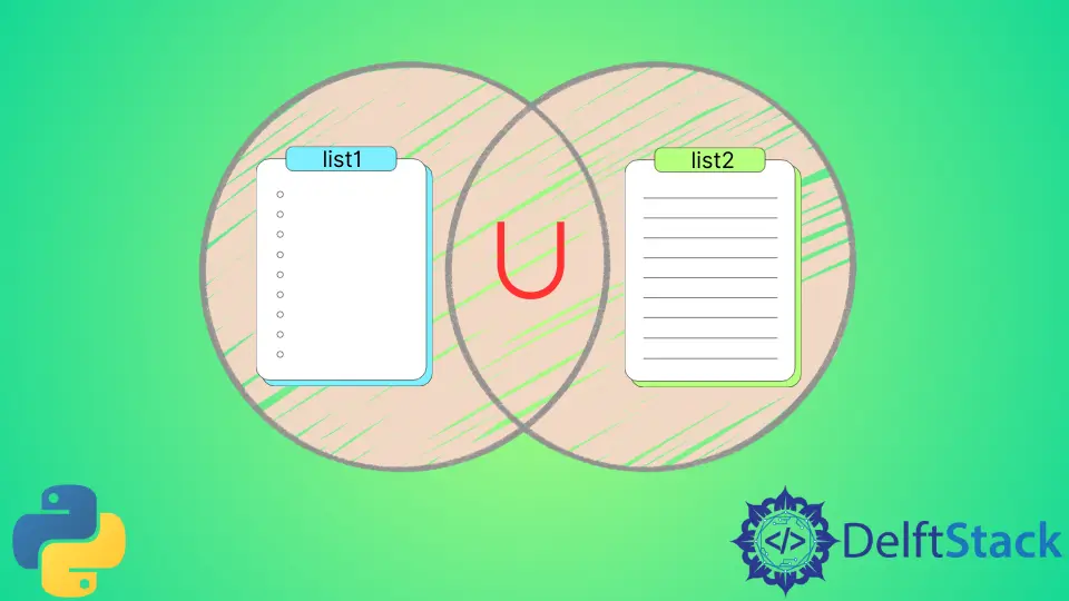 Obtener Unión de listas en Python