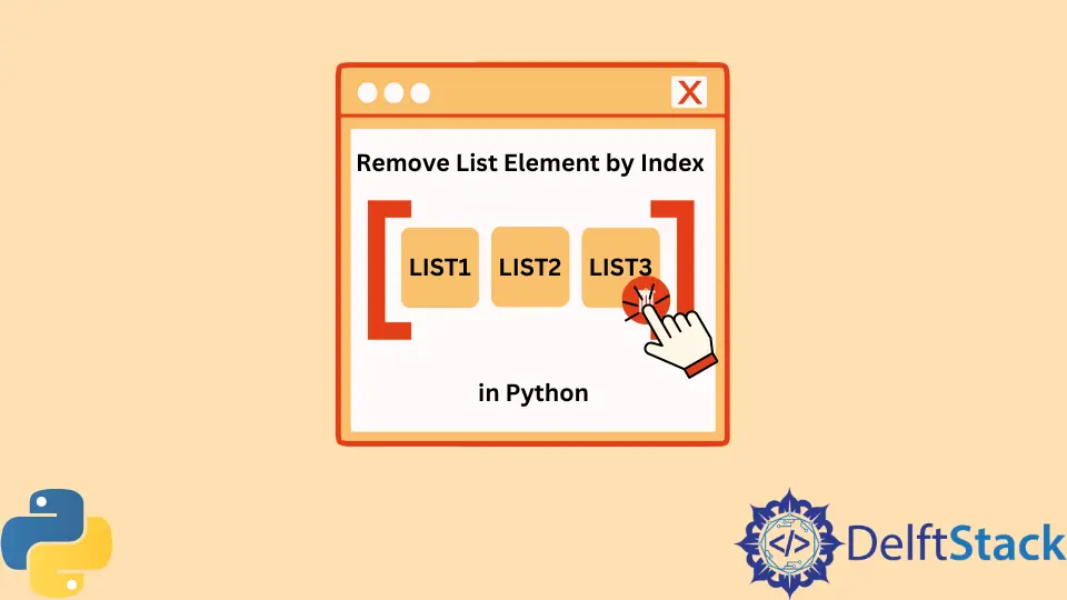 Entfernen Sie das Listenelement nach Index in Python