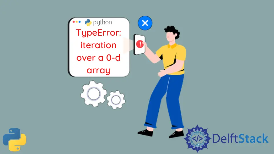 Beheben die TypeError: iteration over a 0-d array Fehler in Python NumPy