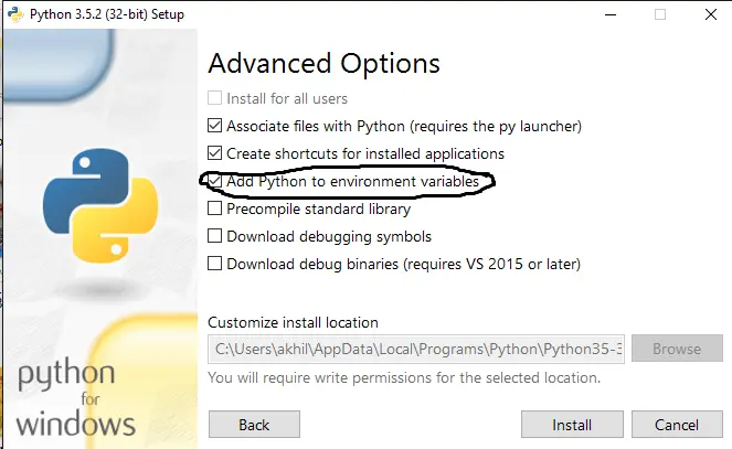 Reparar Python no se reconoce como un error de comando interno o externo en Python