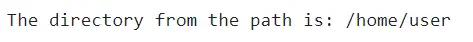 get directory from path in python - output 2
