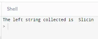 Get Left String Using the Slicing Method