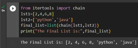 itertools.chain