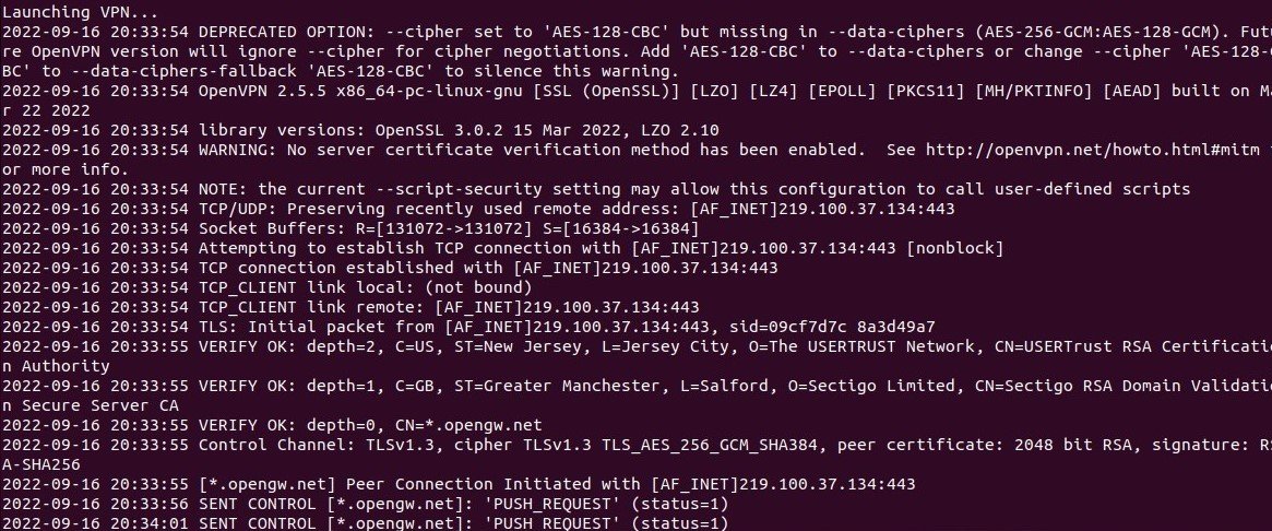 launch vpn