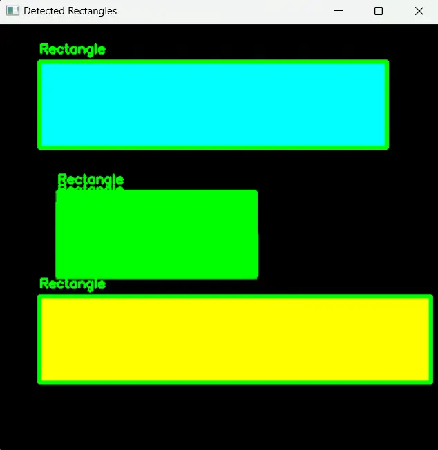 opencv detect rectangle output 1
